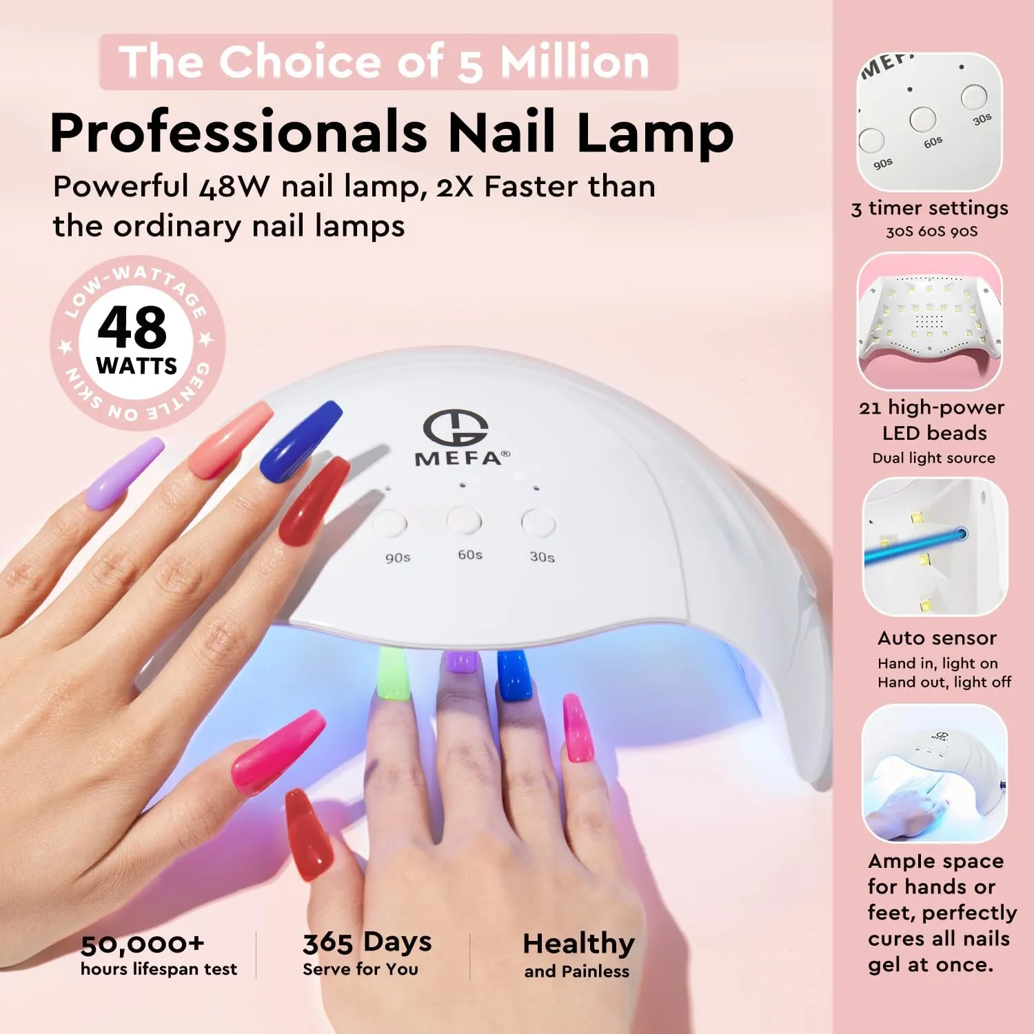 56-Piece Professional Gel Nail Polish Set with 48W LED Lamp & 32 Colors for DIY Manicure