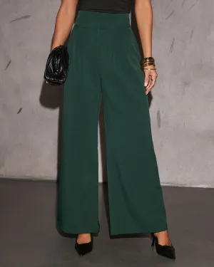 Aliene Wide Leg Satin Pants