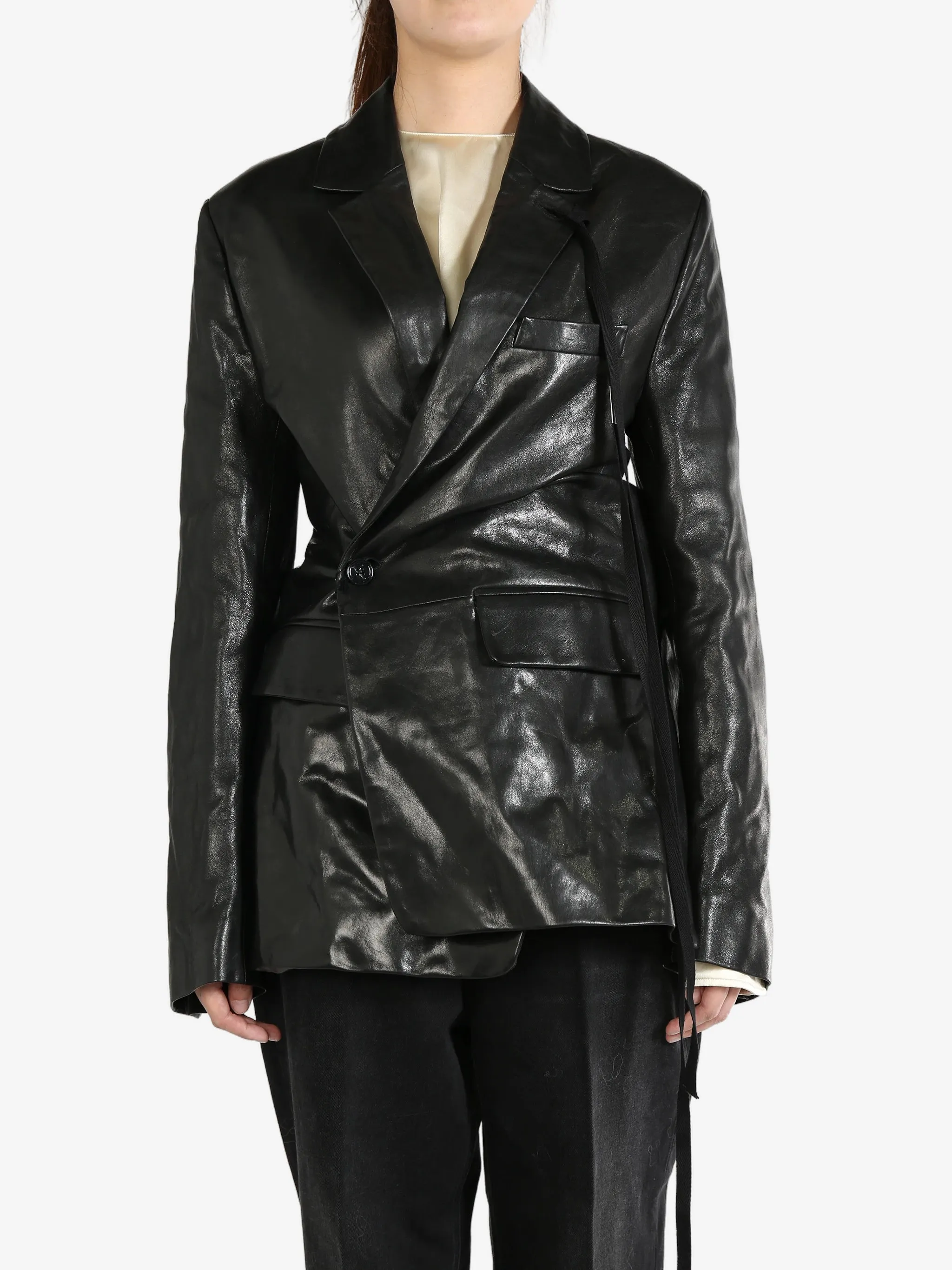 ANN DEMEULEMEESTER - Women Elin Asymmetric Closure Tailored Jacket