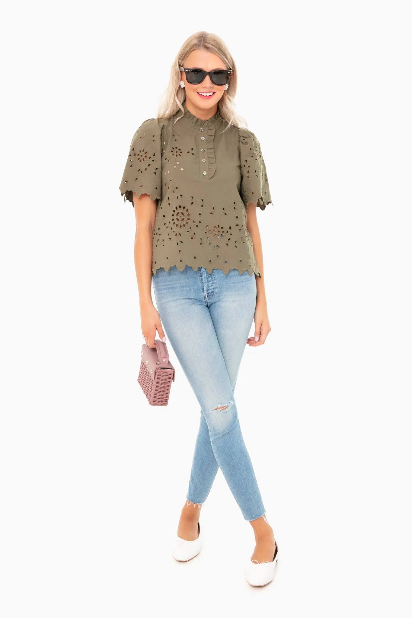 Army Fiona Short Sleeve Top