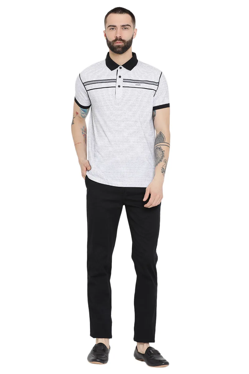 Axmann Solid Striped Polo T-Shirt