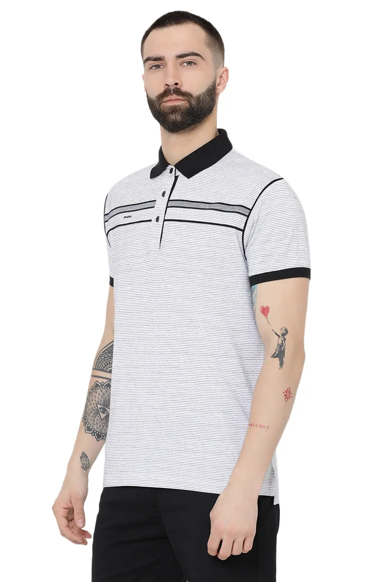 Axmann Solid Striped Polo T-Shirt