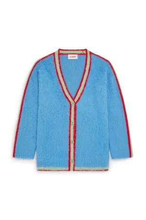 BABY BLUE OVERSIZED MULTICOLORED SURI CARDIGAN