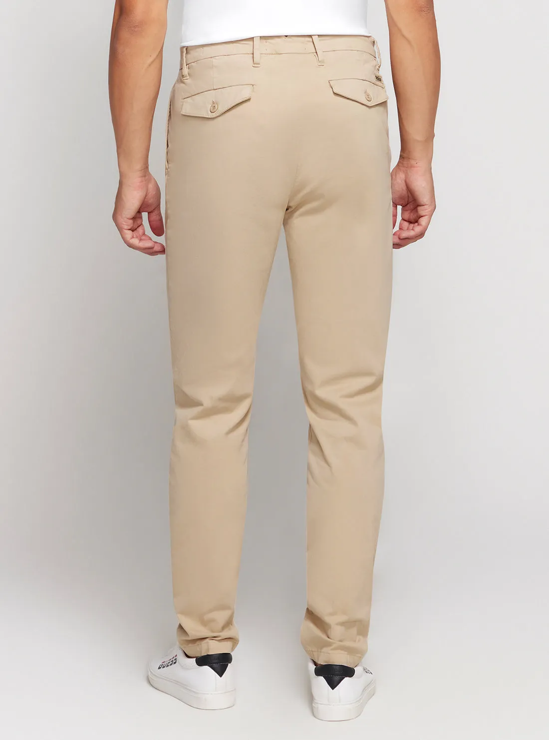 Beige Noah Mid Rise Slim Pants