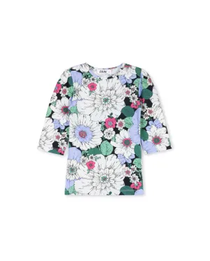 Brill - Floral Printed Puff Sleeve Tee