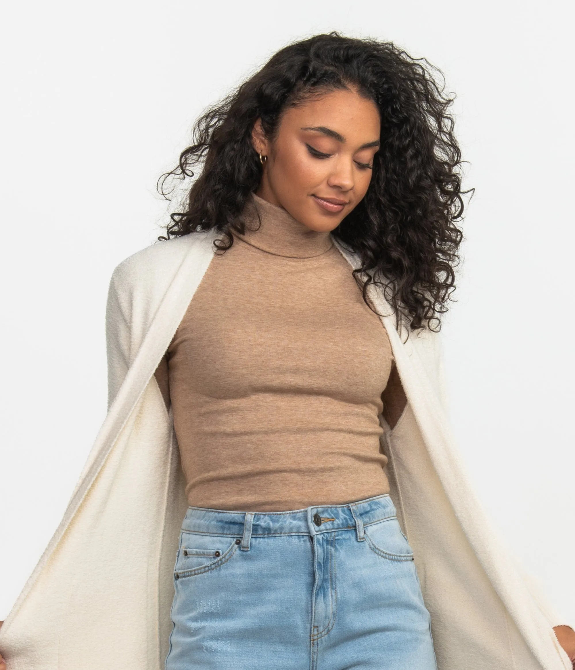 Buttery Soft Layering Turtleneck - Mocha Tan