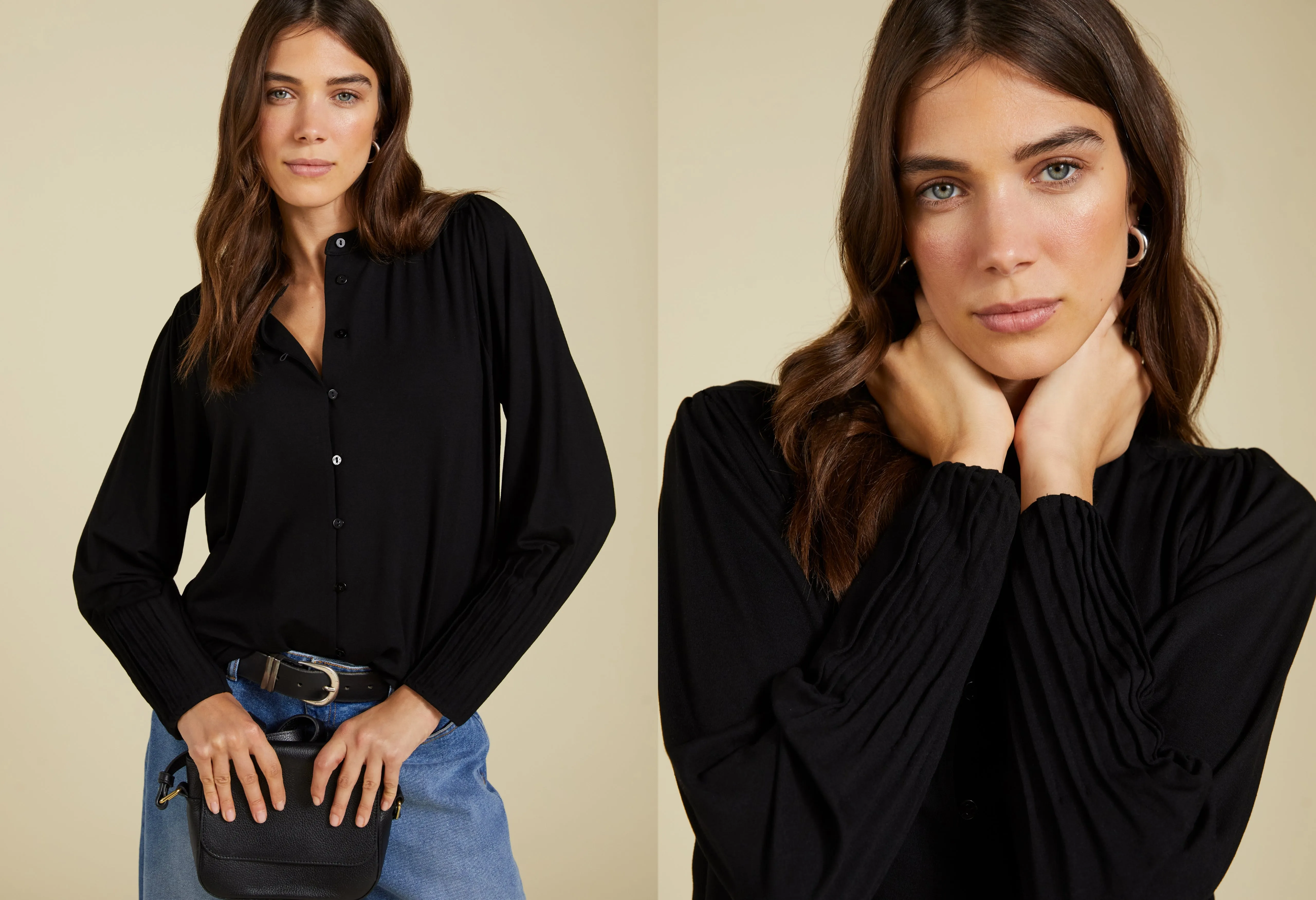 Caroline Button Detail Blouse