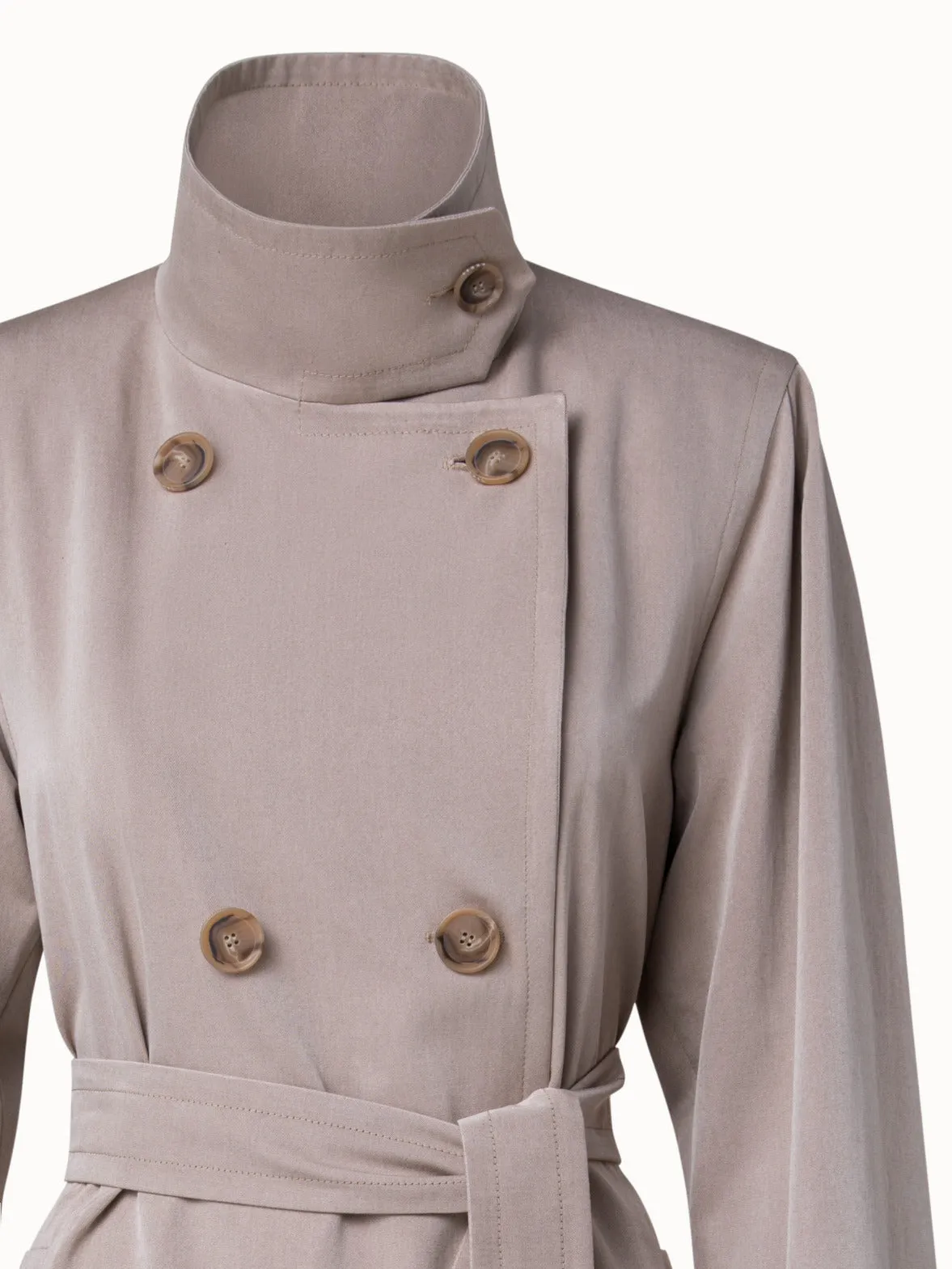 Cotton Silk Gabardine Trenchcoat