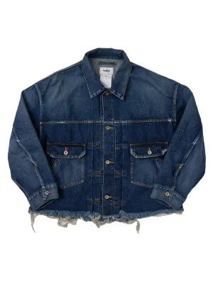 Cut Off Oversized Denim Jacket