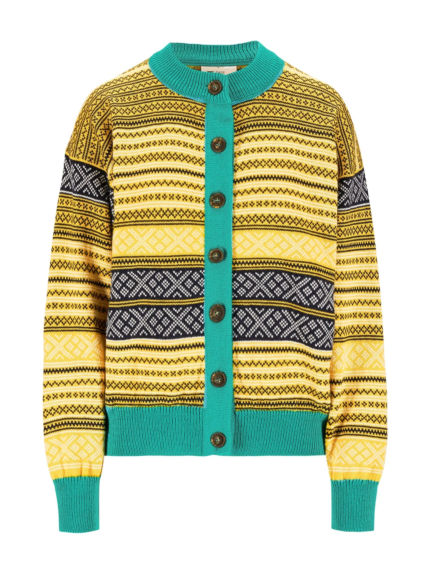 Dale of Norway | Skarpoy Cardigan | Women's | Sweet Honey/Peacock/Navy