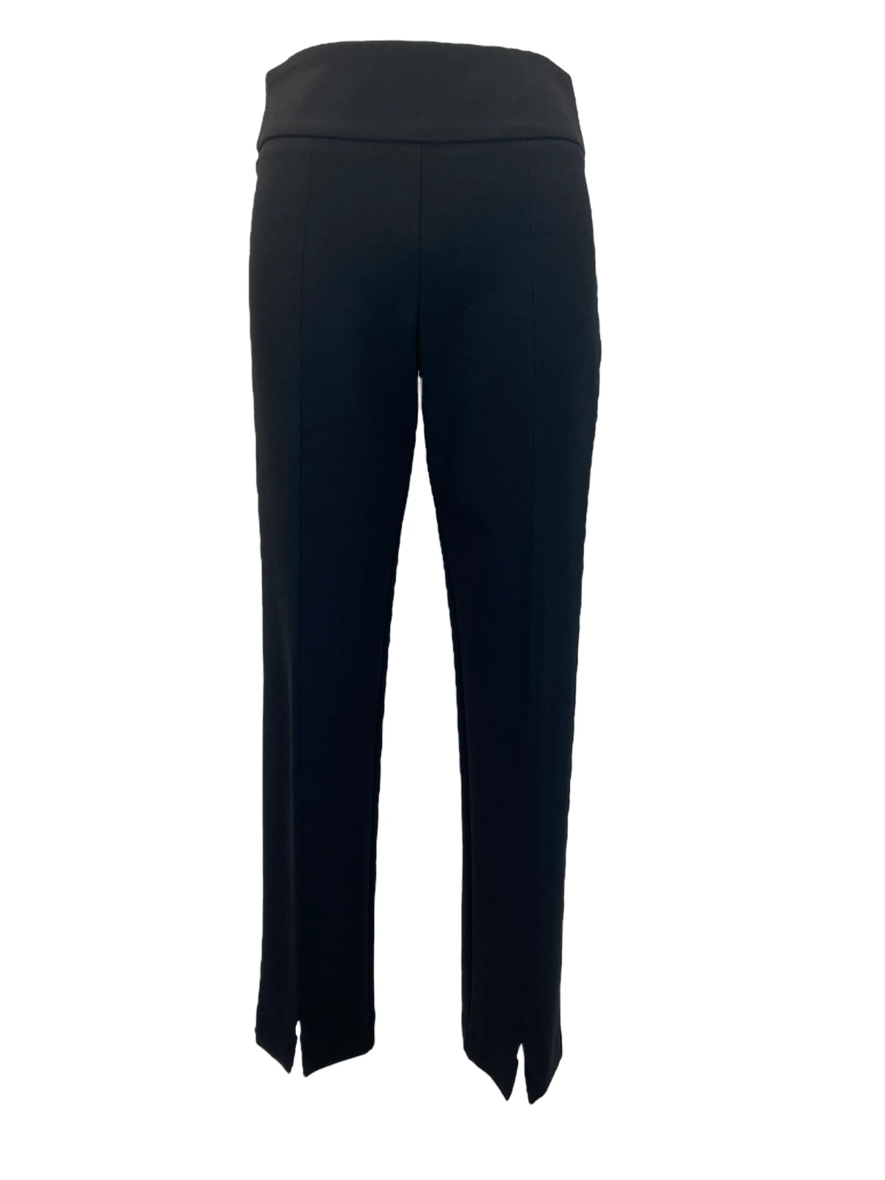 E&F Front Slit Pant w/Sewn Seam Black