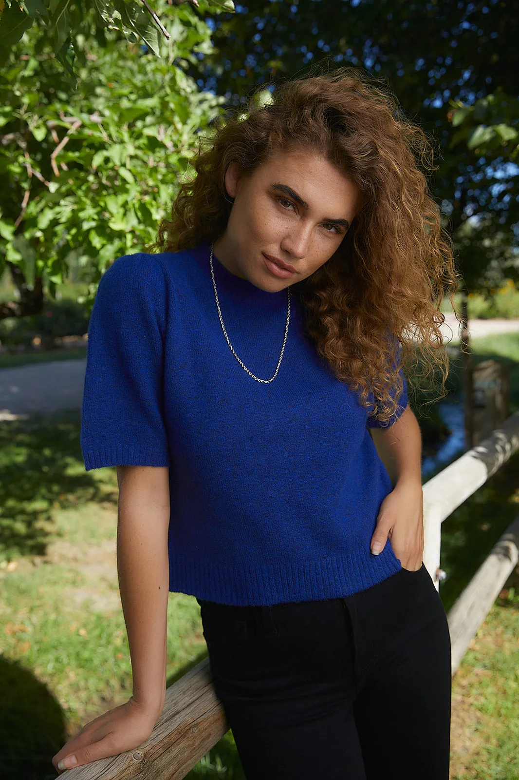 Ellison Cobalt Blue Sweater Top