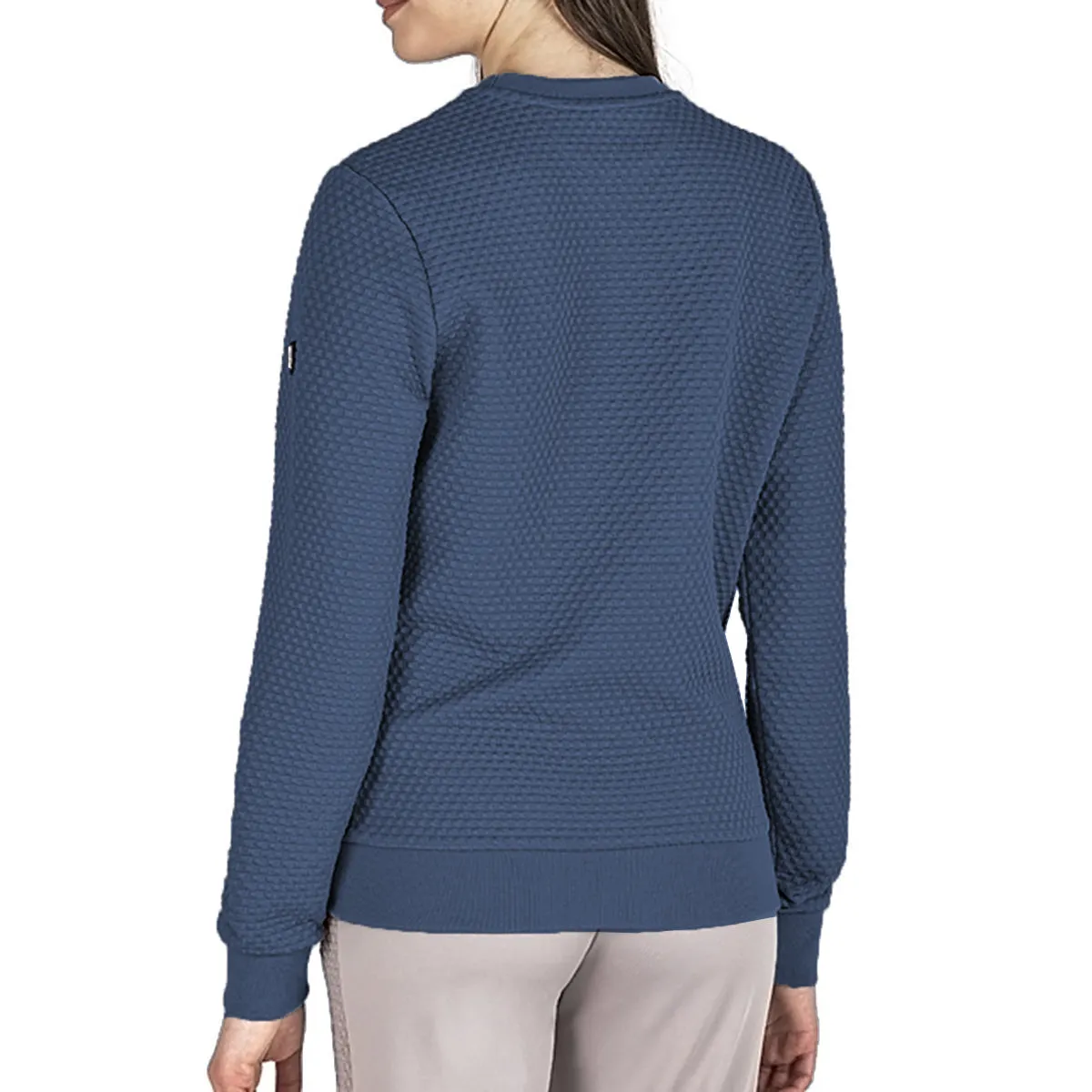 Equiline Women's Elspete Textured Crew Neck Sweatshirt