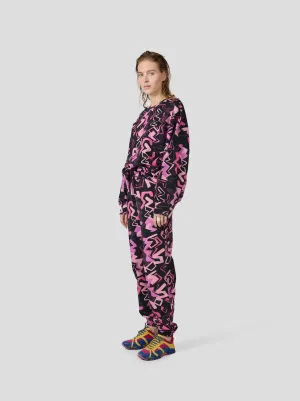 Harlem Jumper in Electrique printed fleece