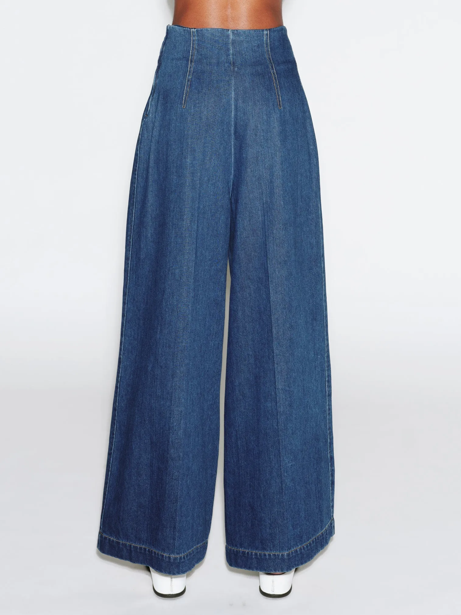 HIGH RISE WIDE LEG PANT - DENIM