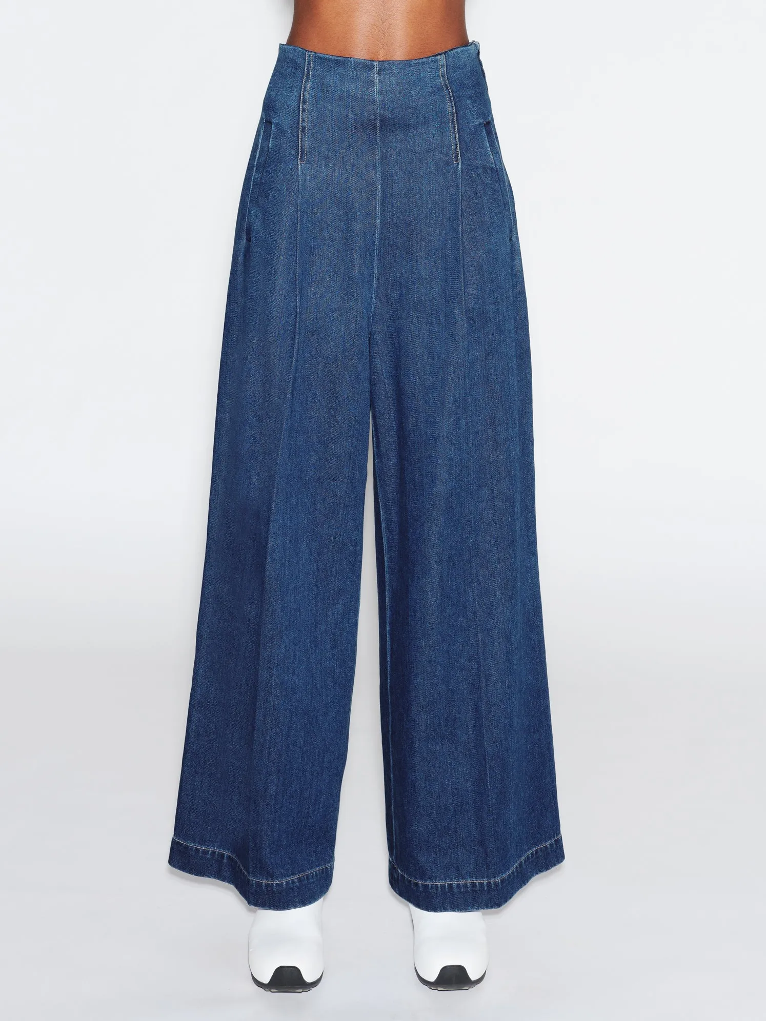 HIGH RISE WIDE LEG PANT - DENIM