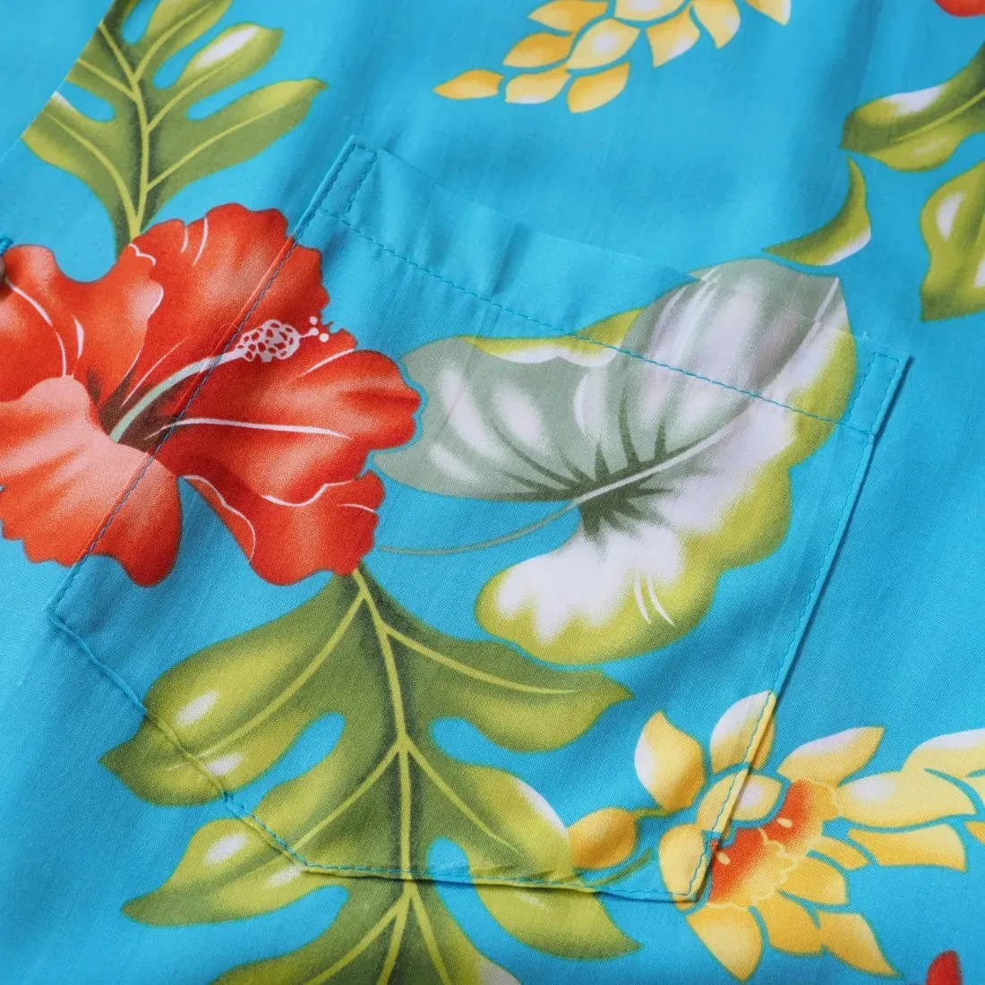 Honeymoon Aqua Hawaiian Rayon Shirt