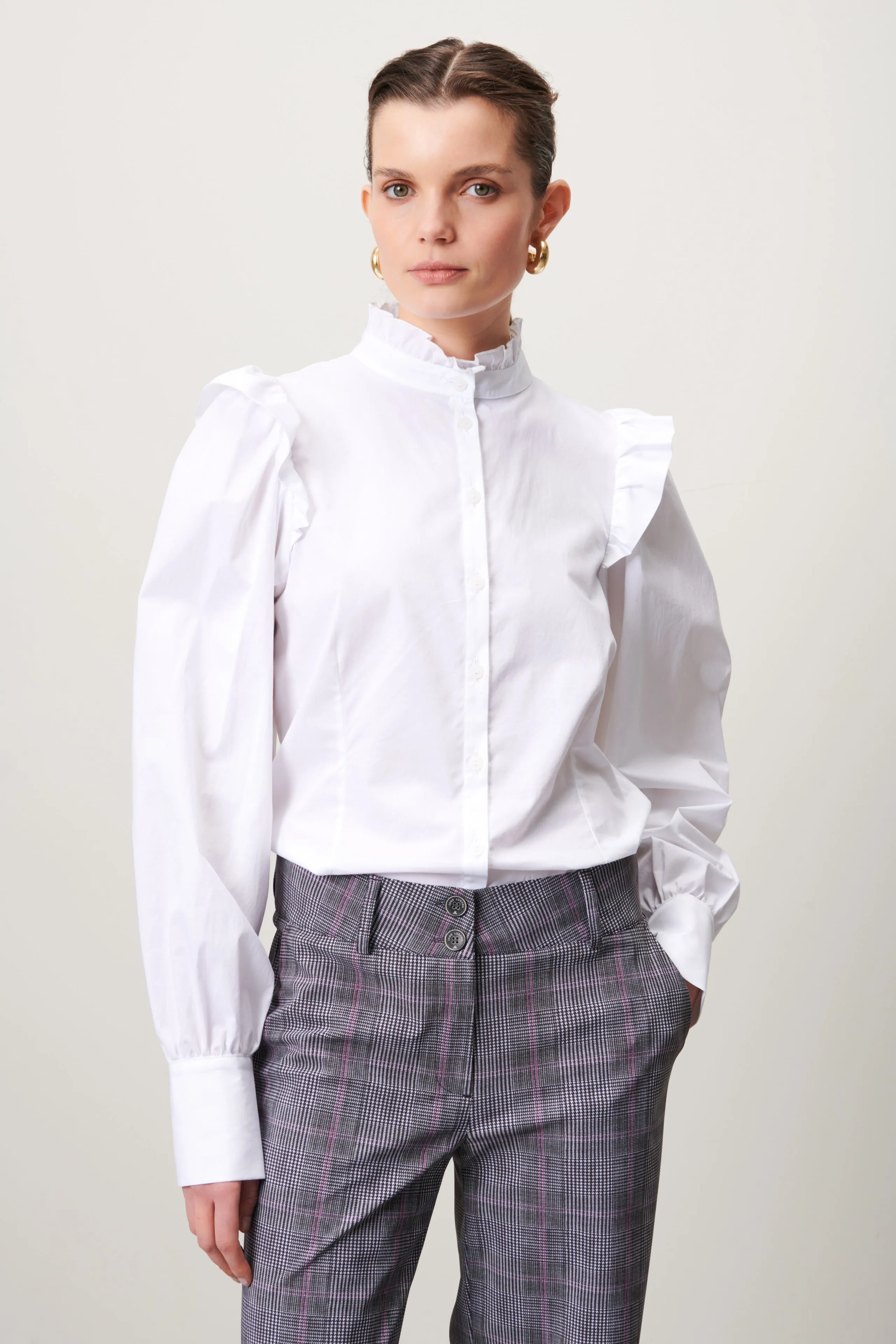 Kim Blouse Technical Jersey | White