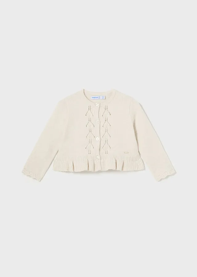 Knit Cardigan, Milk, 2326