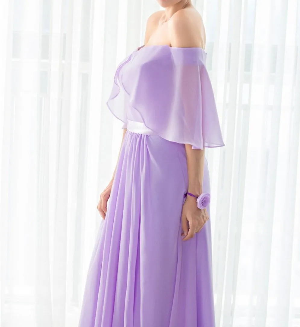 Lavender Chiffon Bridesmaids Dresses At Bling Brides Bouquet - Online bridal store