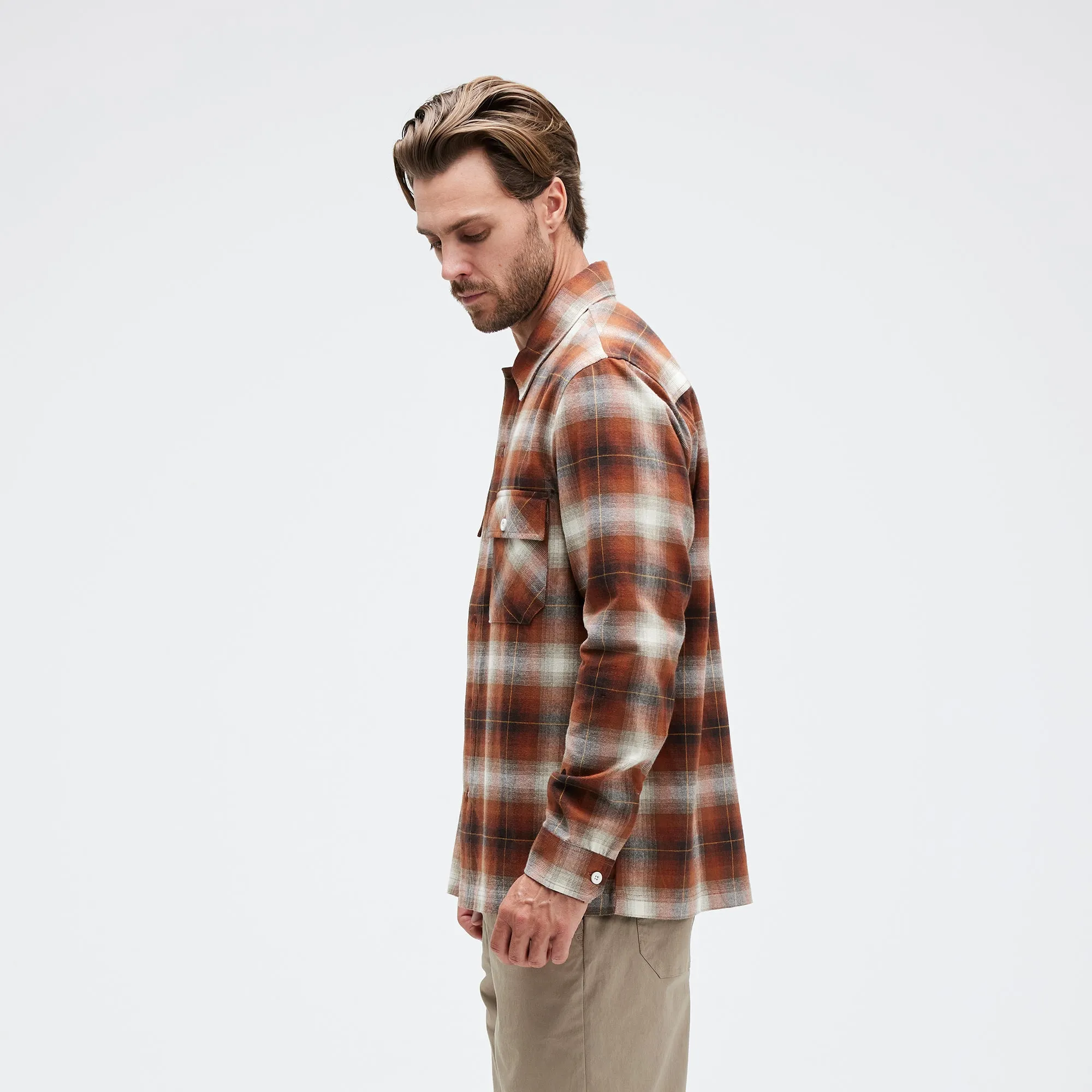 LOWELL LONG SLEEVE T-SHIRT BUTTON UP