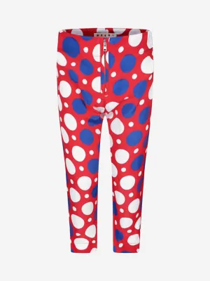 MARNI Girls Spotted Silk Trousers