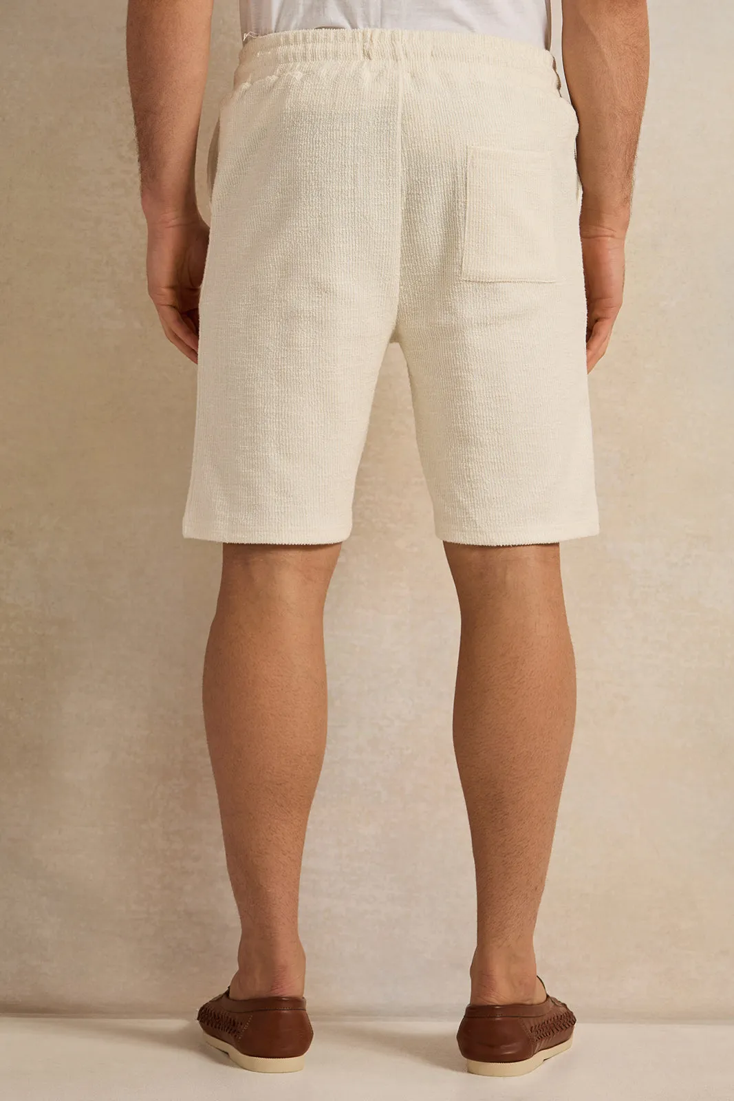 Men Beige Lounge Shorts