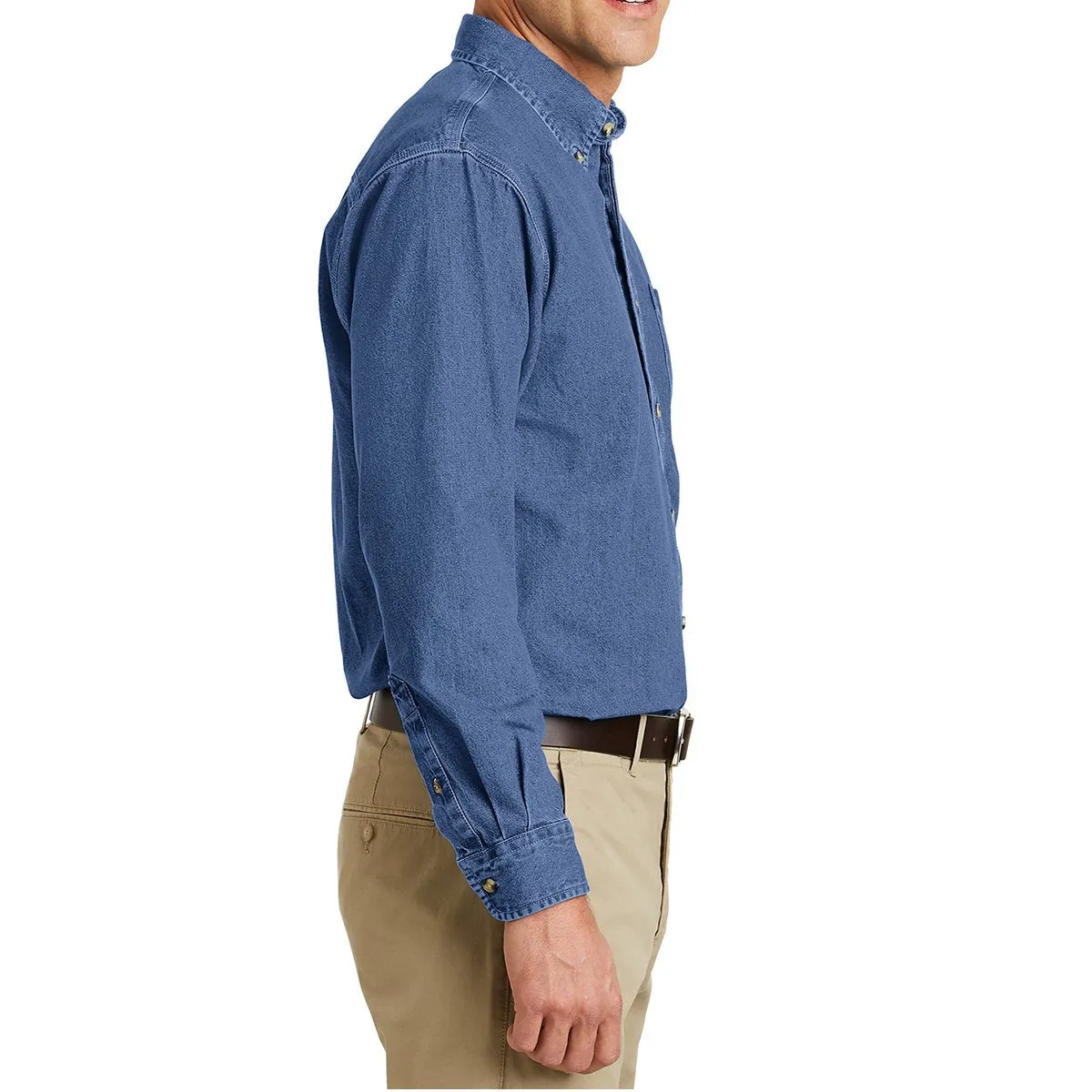 Men's Long Sleeve Heavyweight Denim Shirt