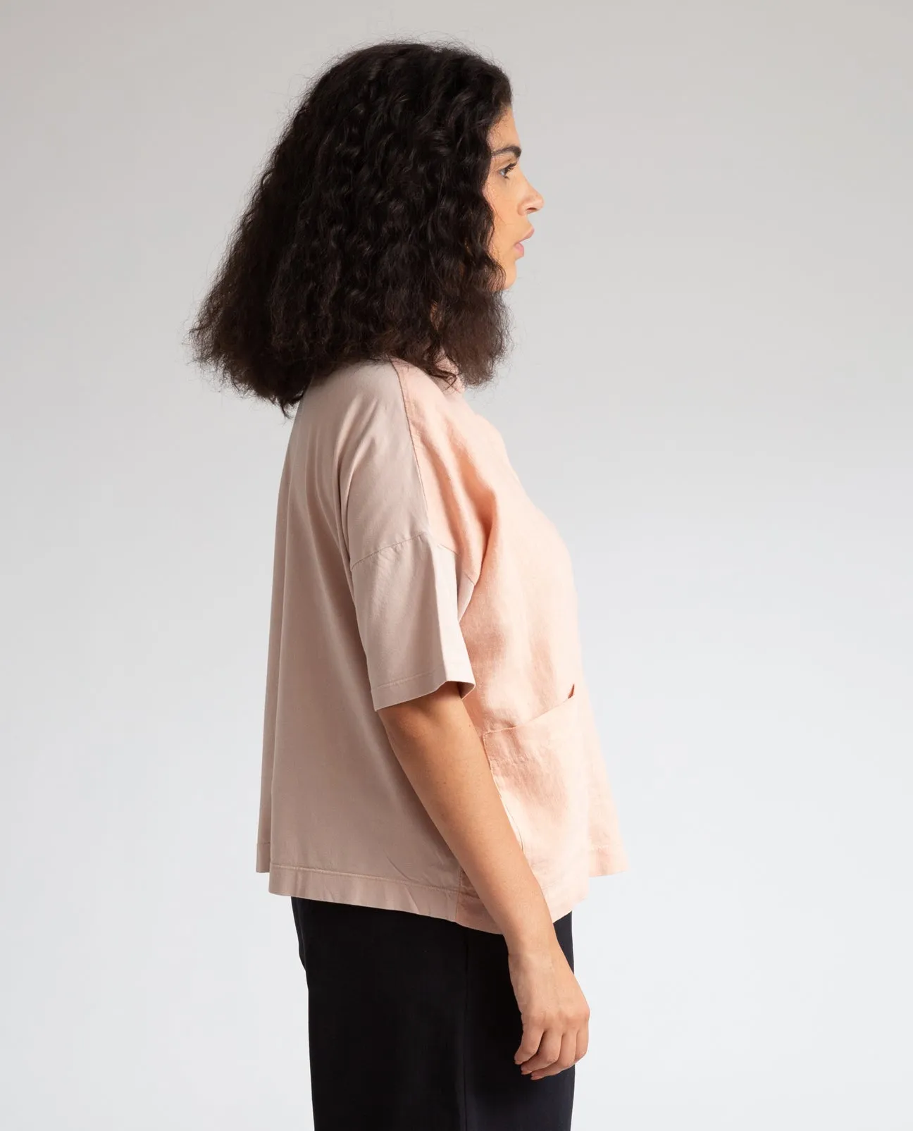 Naomi-May Organic Cotton & Linen Shirt In Crepe