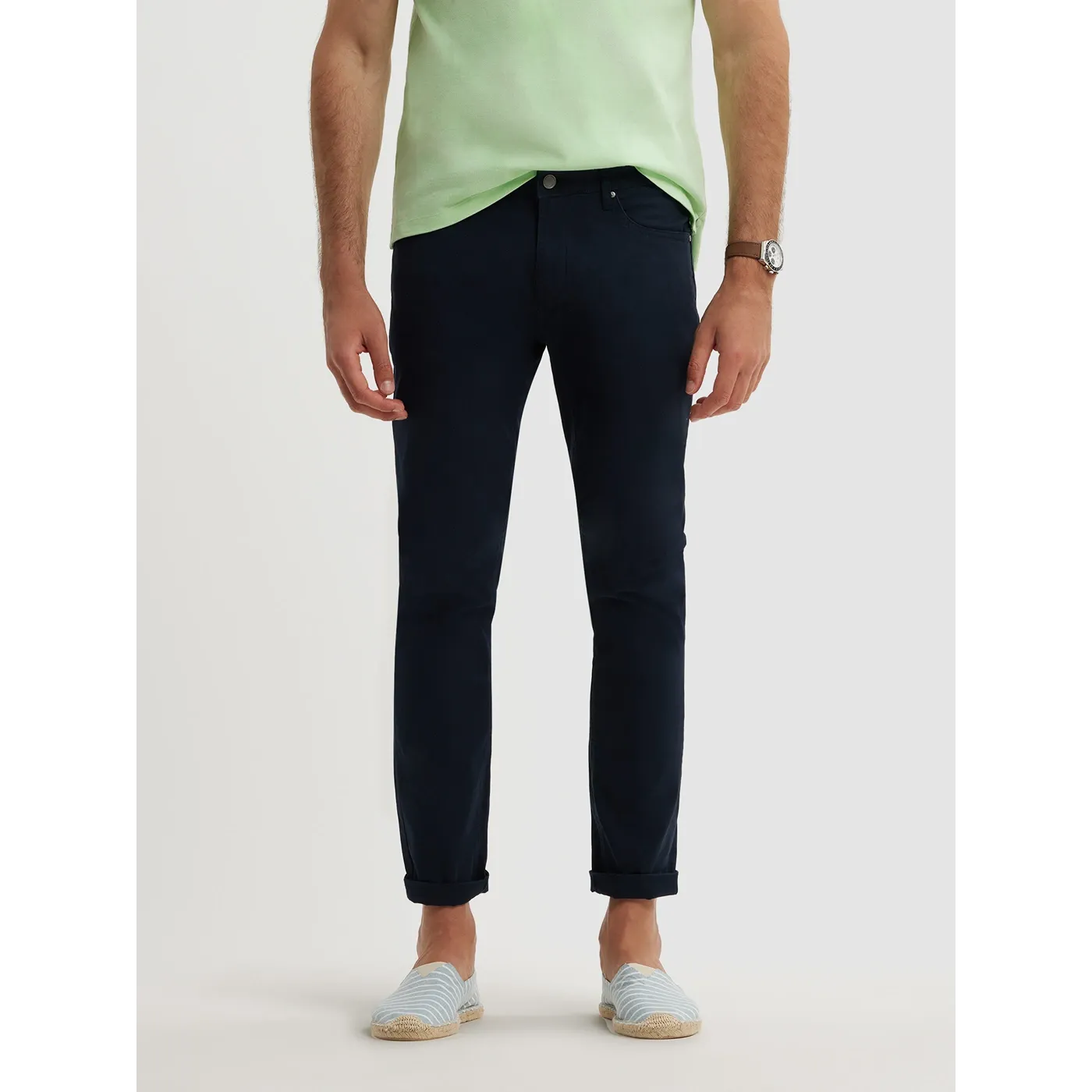 Navy Slim Fit Pants