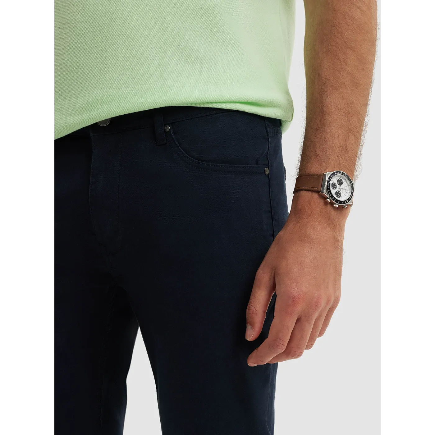 Navy Slim Fit Pants