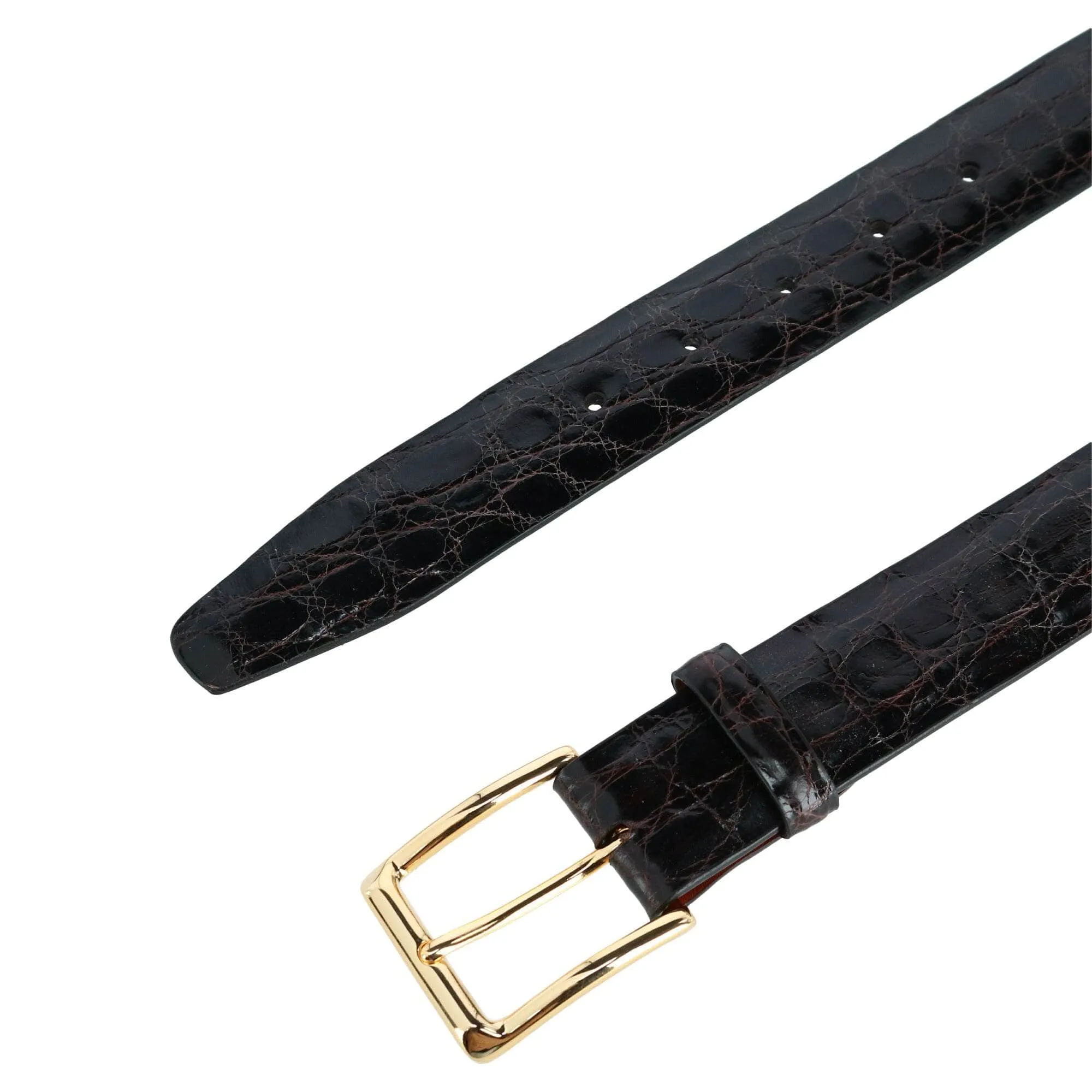 Newington 35mm Genuine Crocodile Belt (Two Buckle Set)