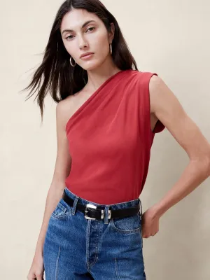 One-Shoulder Heavy Cotton Tank