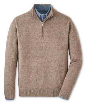 Peter Millar Crescent Texture Quarter Zip Pullover Sweater