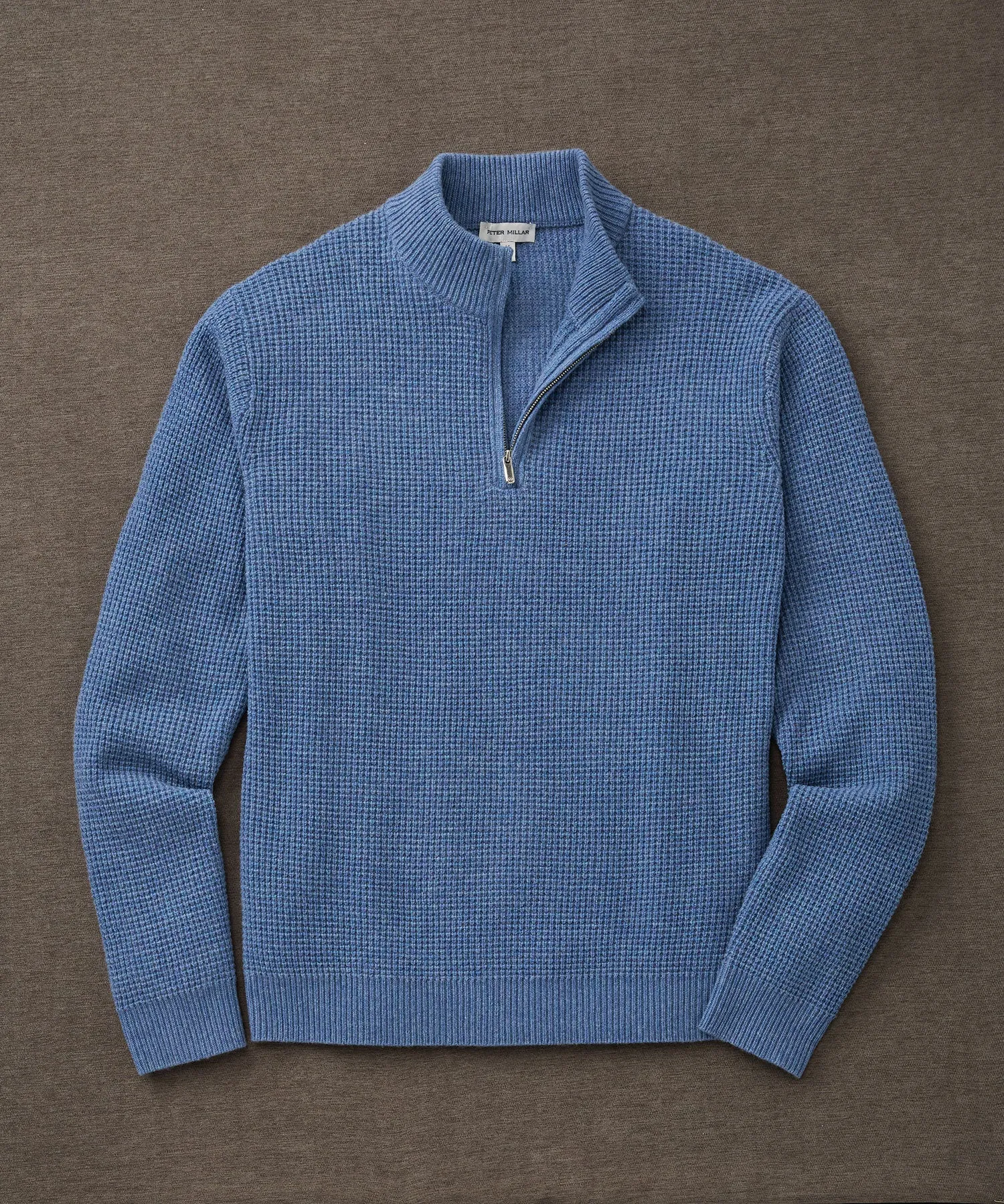 Peter Millar Crescent Waffle Quarter Zip Pullover Sweater