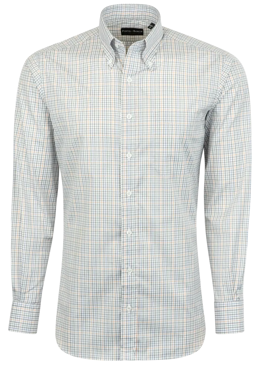 Pinto Ranch YY Collection Button-Front Sport Shirt - Gray Check