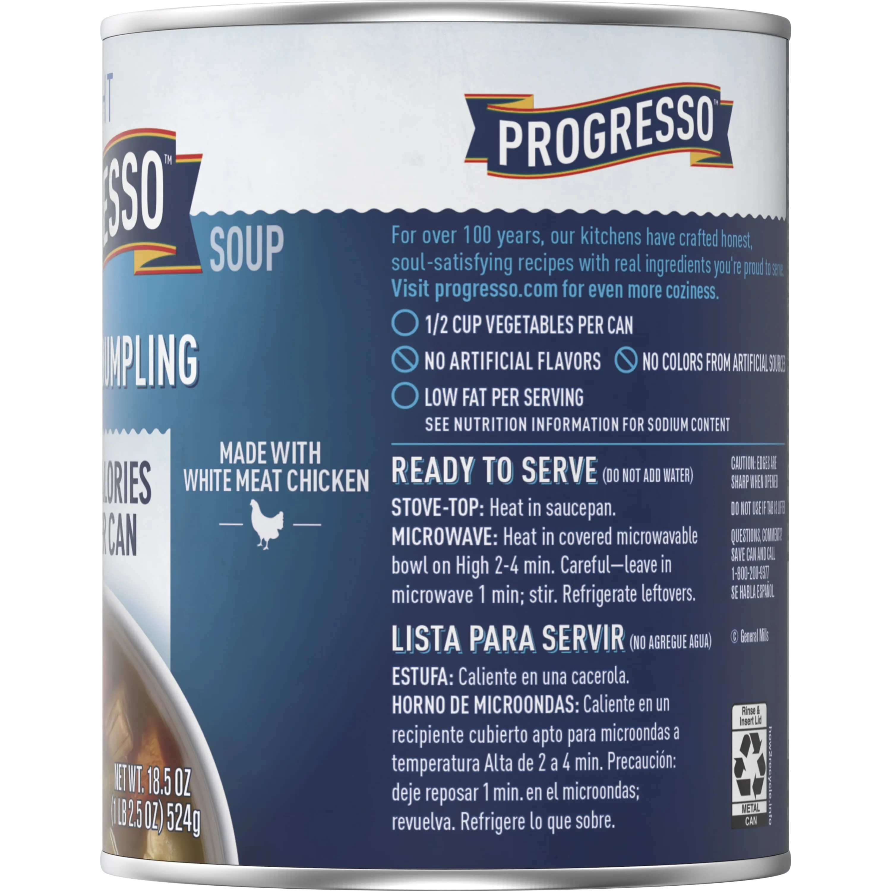 Progresso Light, Chicken & Dumpling Soup, 18.5 oz.