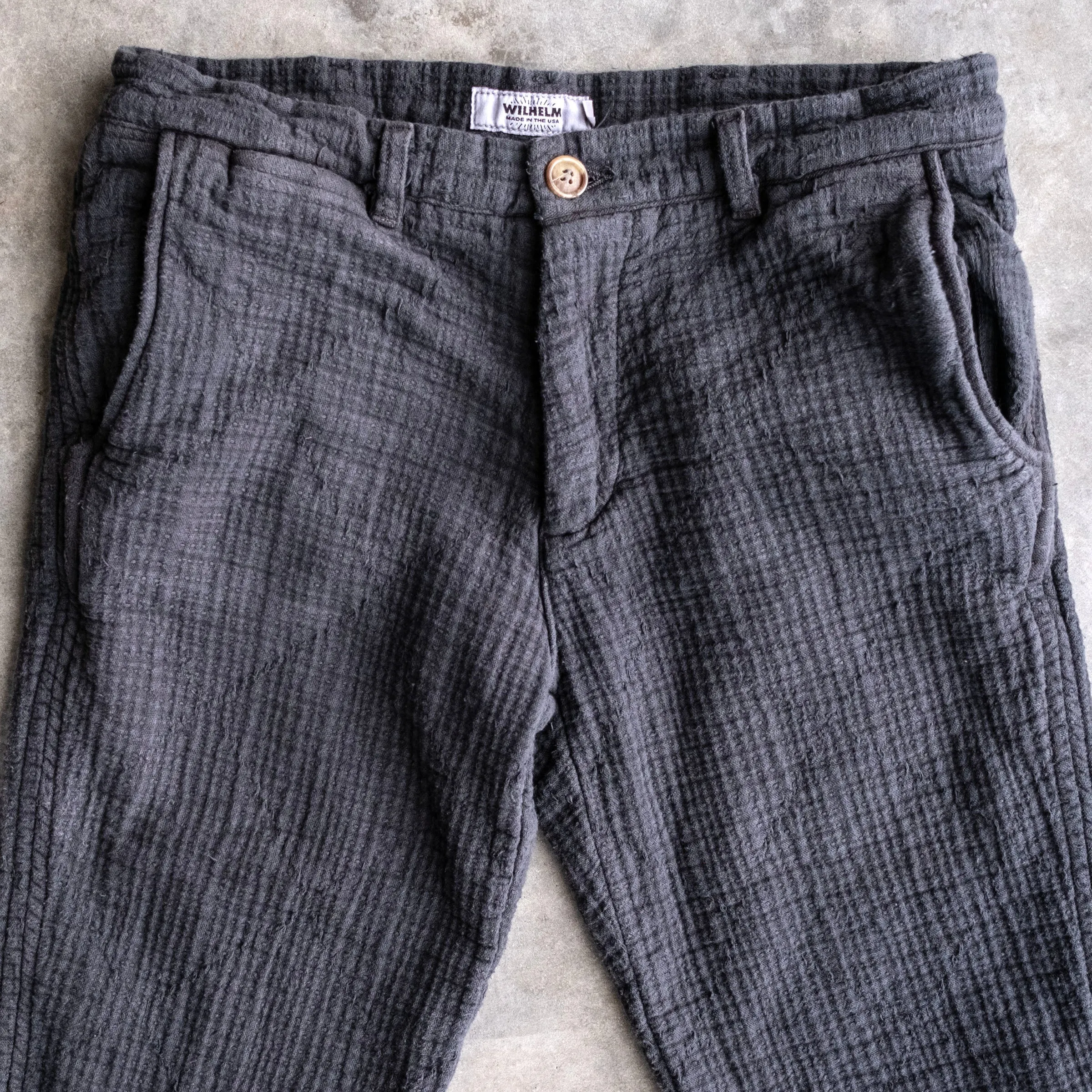 Rivet Chino Gunmetal Stitchwork Sashiko Sz 36