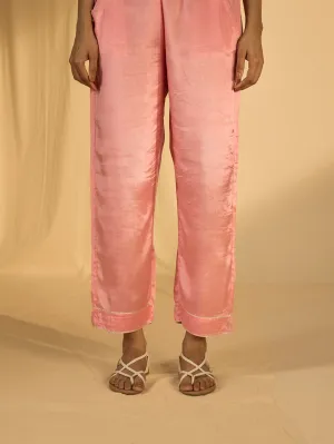 Rose Water Bamboo Silk Straight Pant