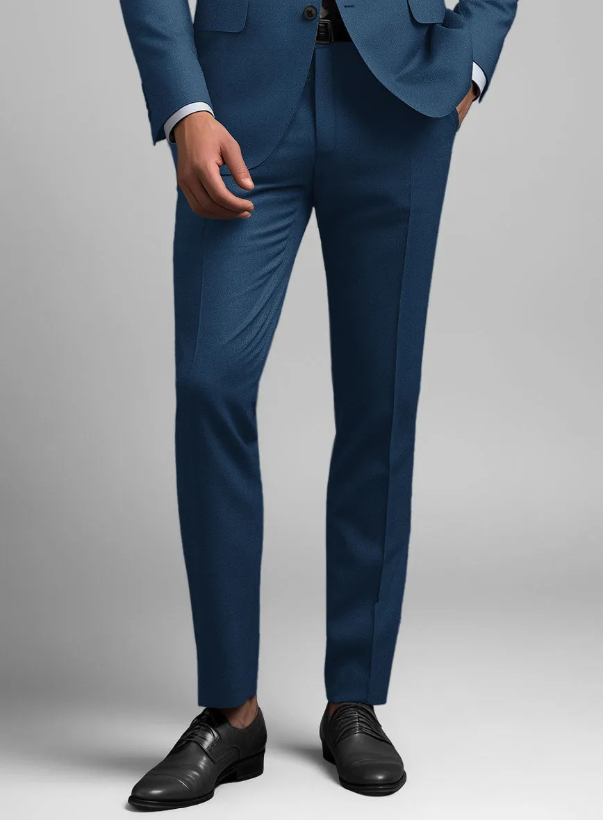 Scabal Prussian Blue Wool Pants