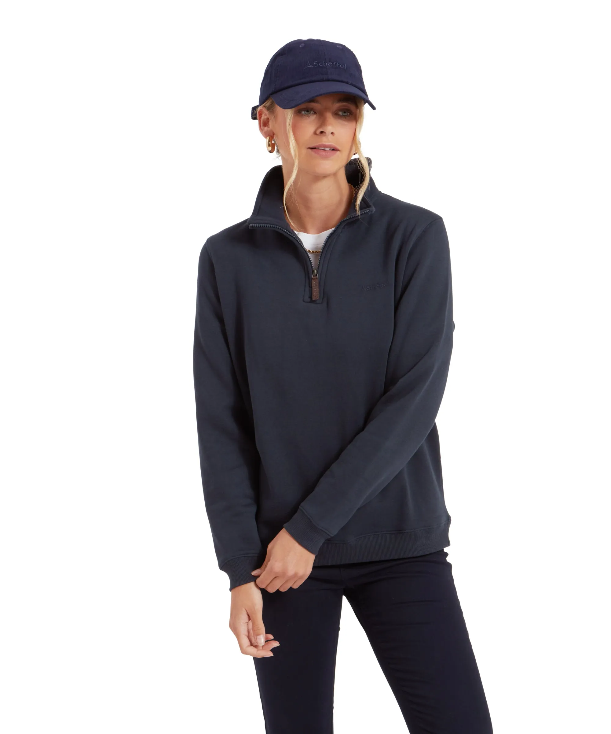 Sennen Cove Quarter Zip Sweatshirt - Navy