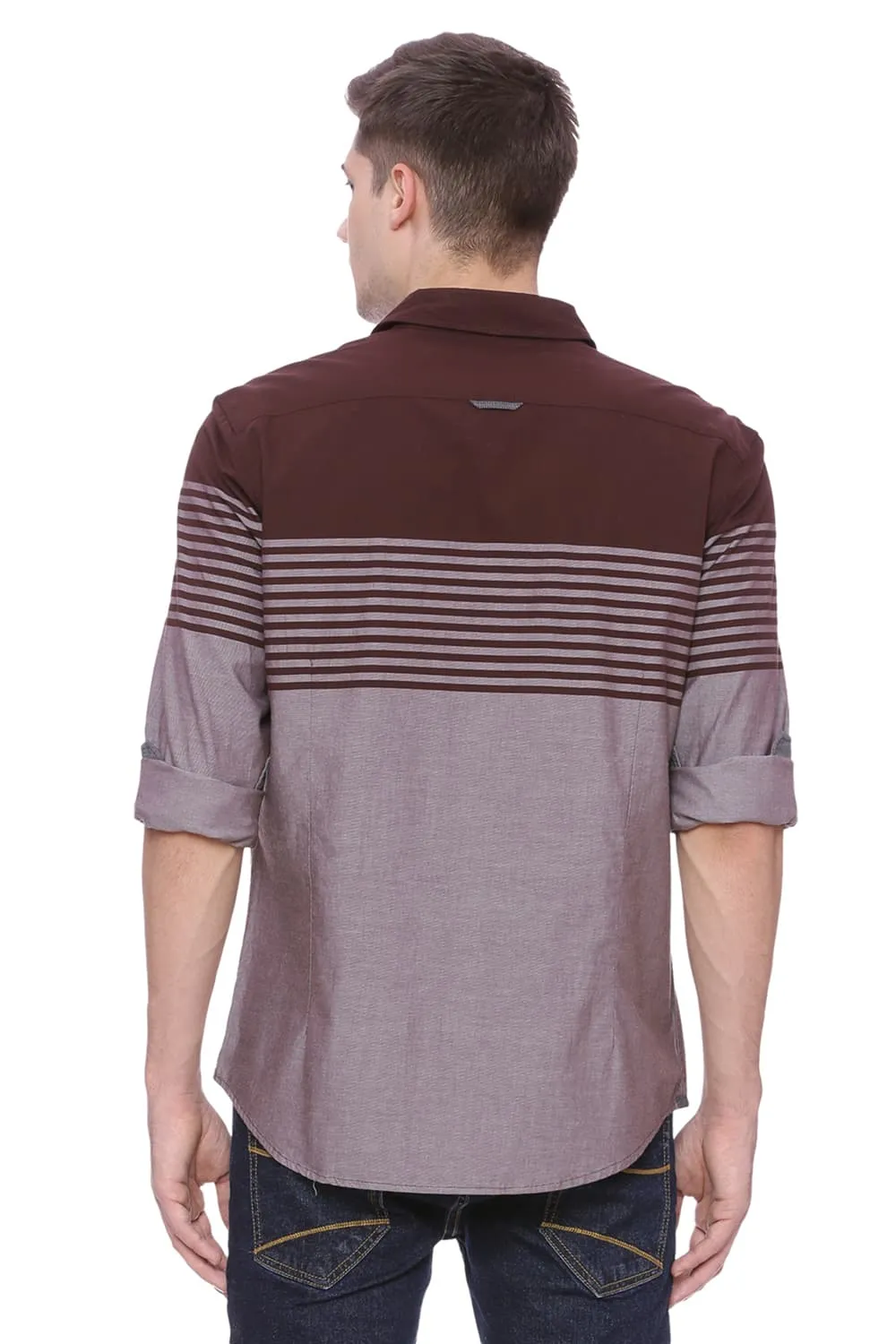 Slim Fit Engineered Stripe Shirt