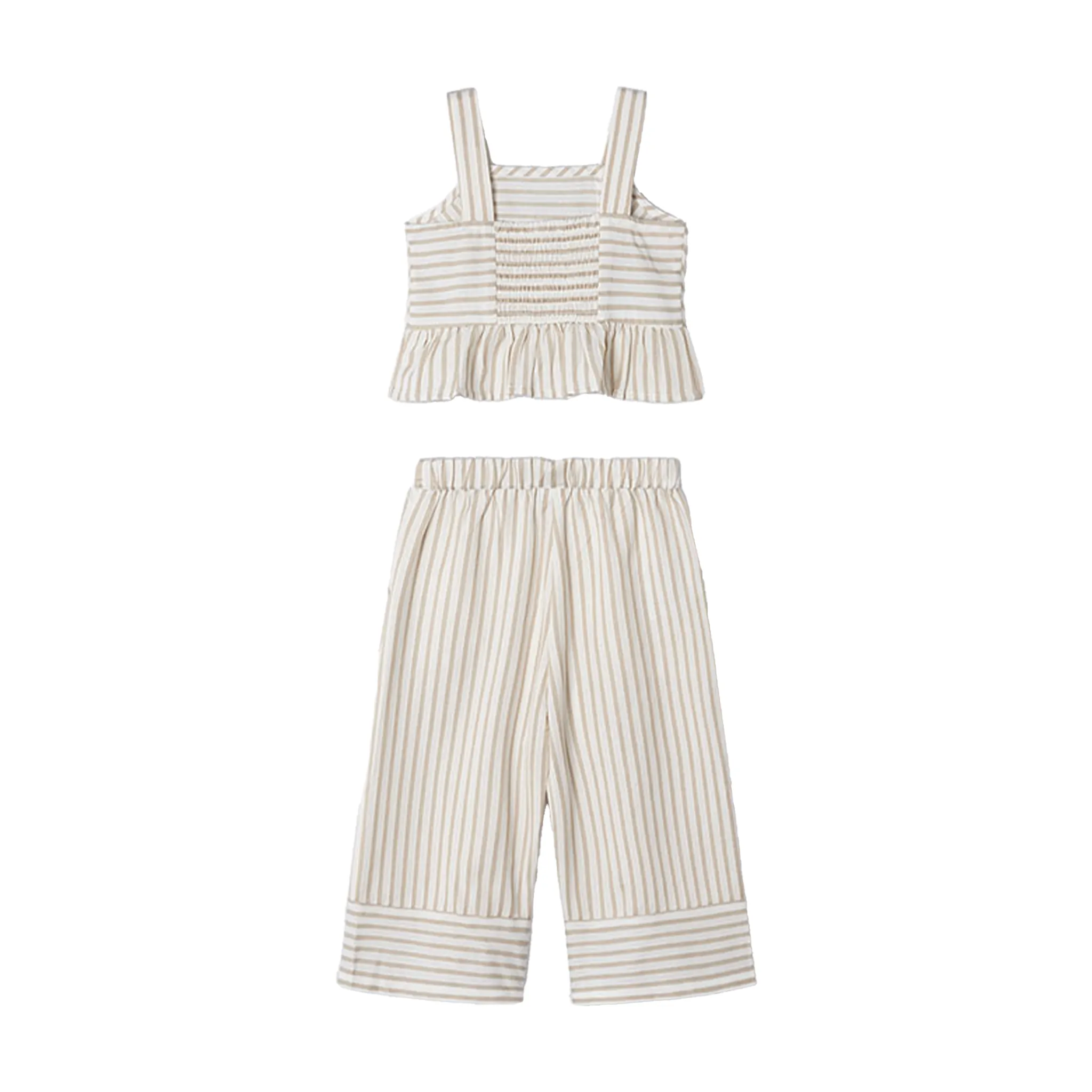 Striped Long Trousers and Top Set