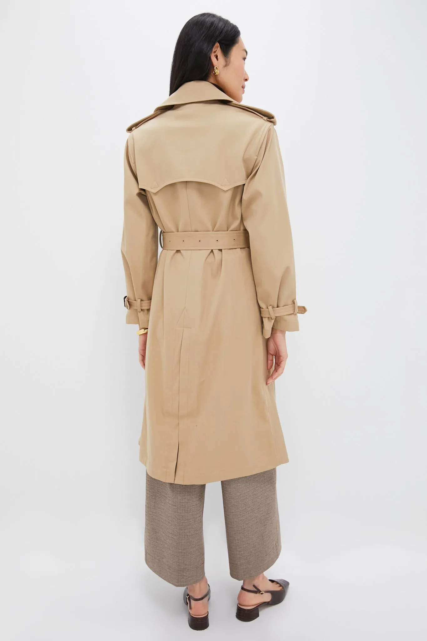 Surrey Tan Cotton Twill Trench Coat