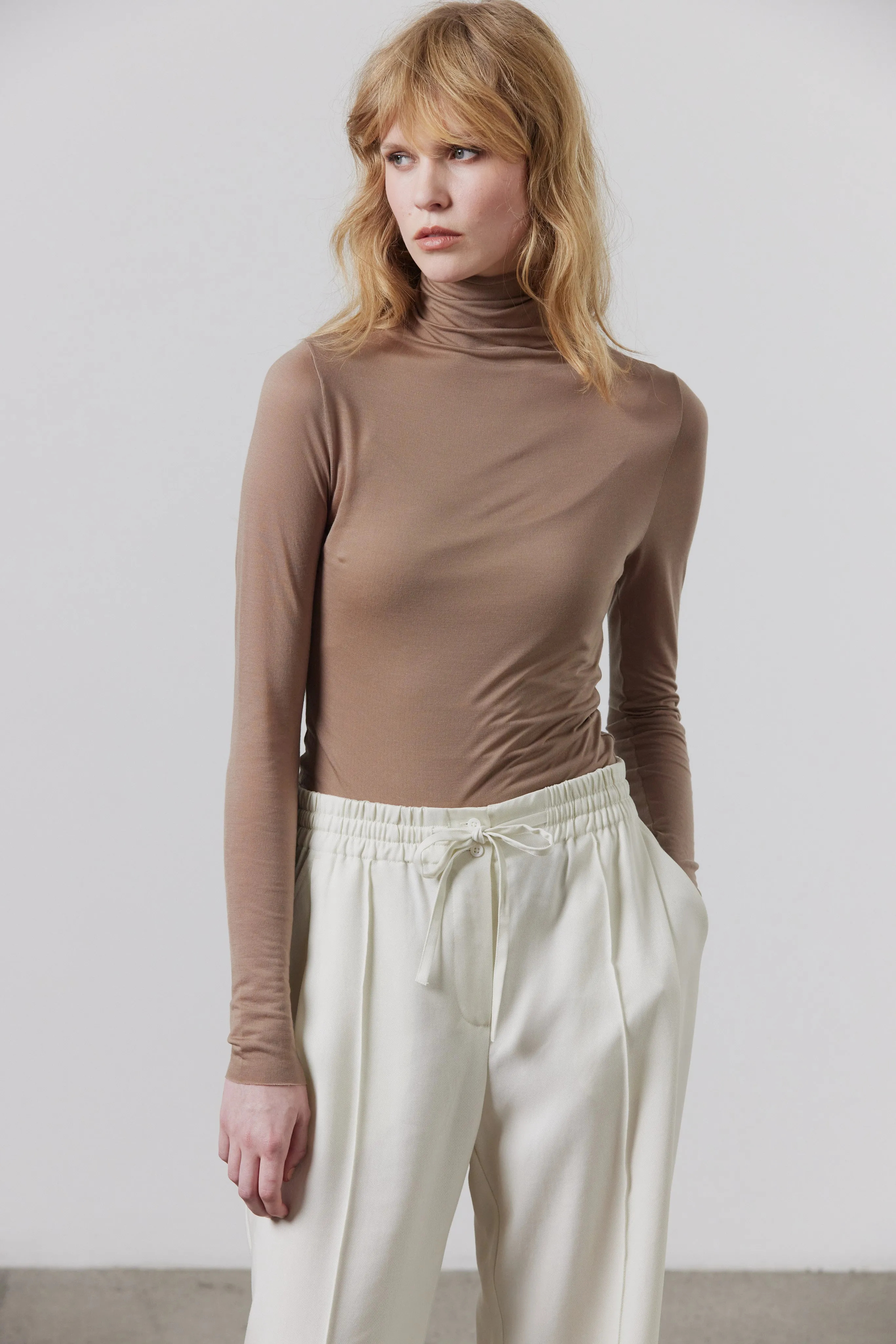 Tencel Layering Polo - Cafe