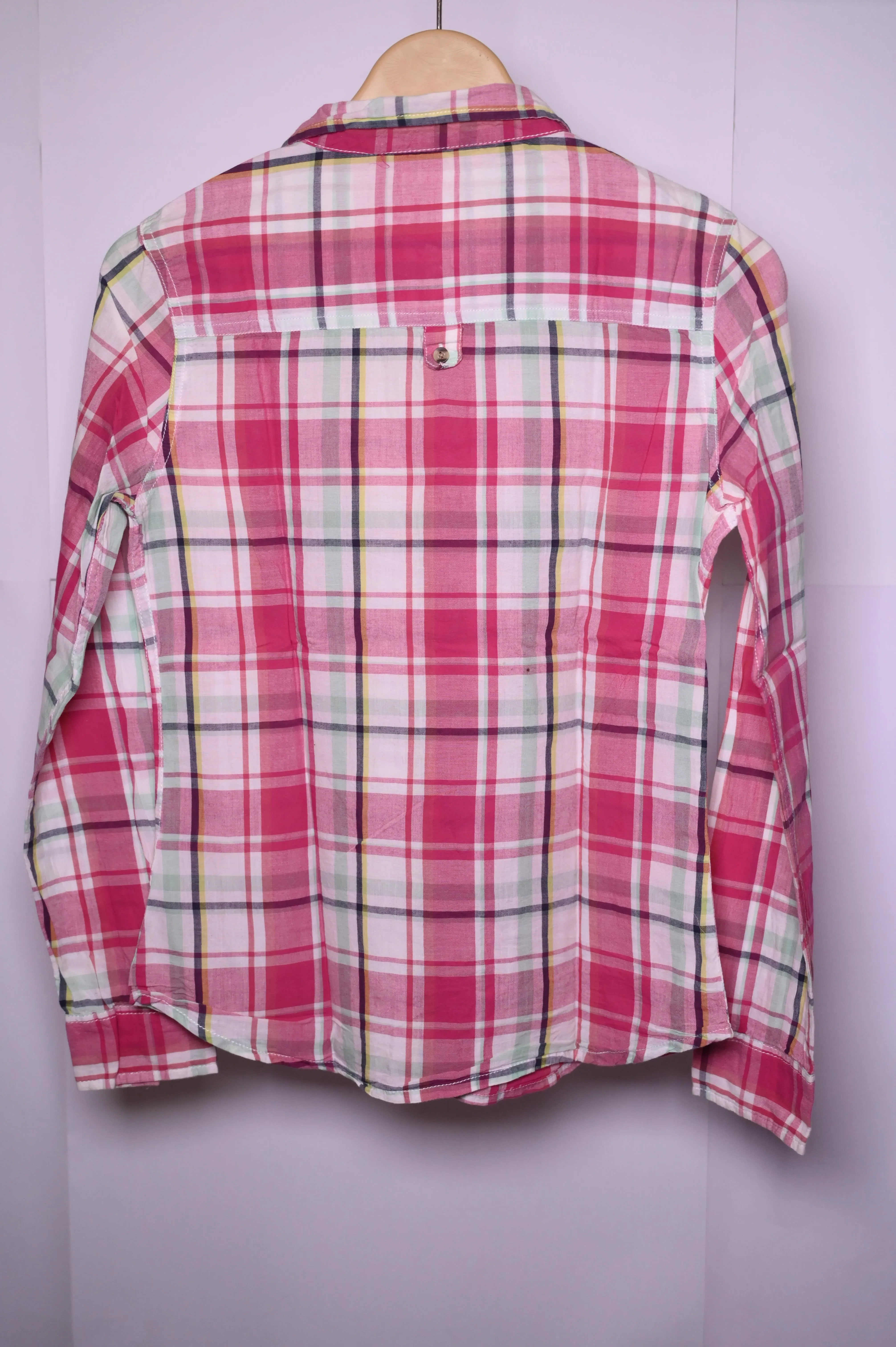 Tissaia Pink & White Checks Blouse