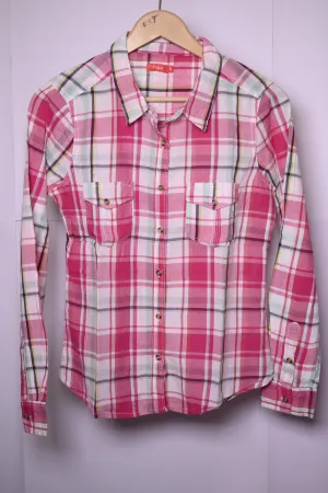 Tissaia Pink & White Checks Blouse